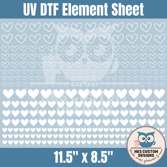White Hearts | Element Sheet