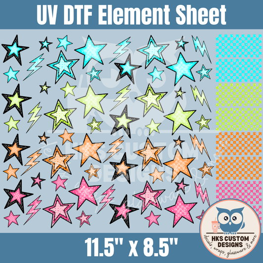 Colorful Stars | Element Sheet