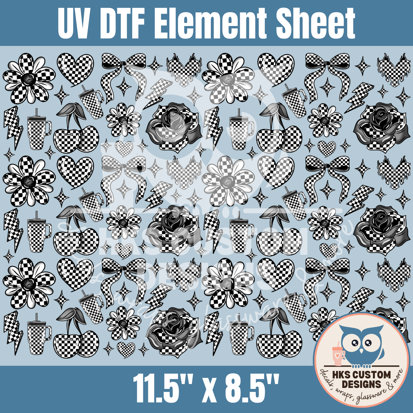 Checkered Floral | Element Sheet