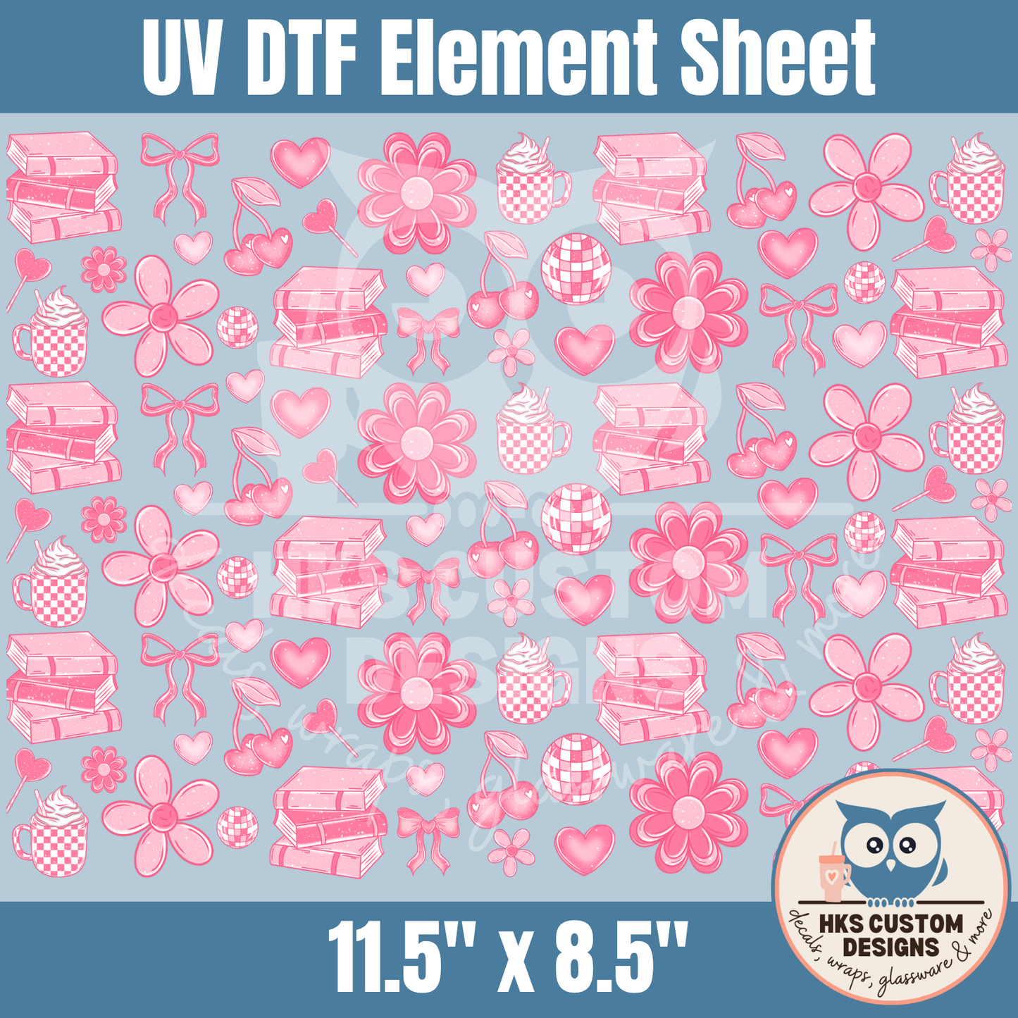 Pink Book Floral | Element Sheet
