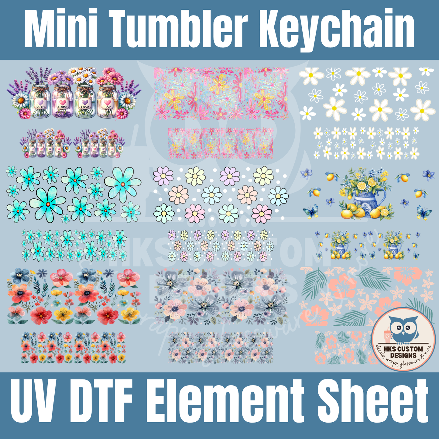 Floral 2 Mini Tumbler | Element Sheet