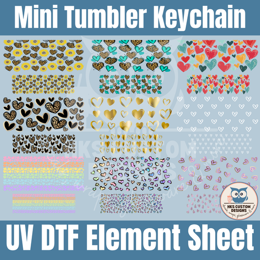 Hearts Mini Tumbler | Element Sheet