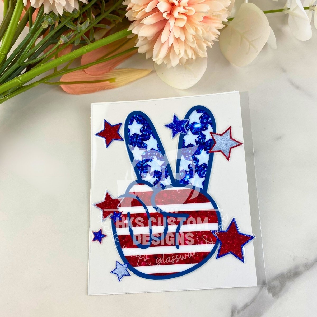 USA Peace | 4" UV DTF Decal