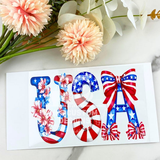 USA Bows | 4" UV DTF Decal