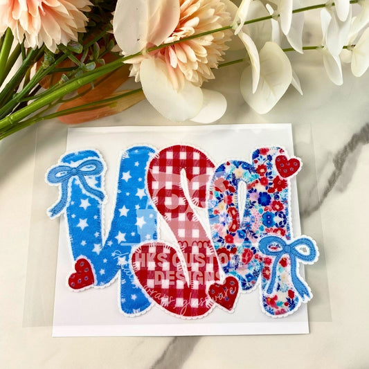 USA Lace | 4" UV DTF Decal