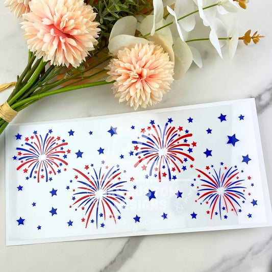 Fireworks | 16 oz UV DTF Wrap