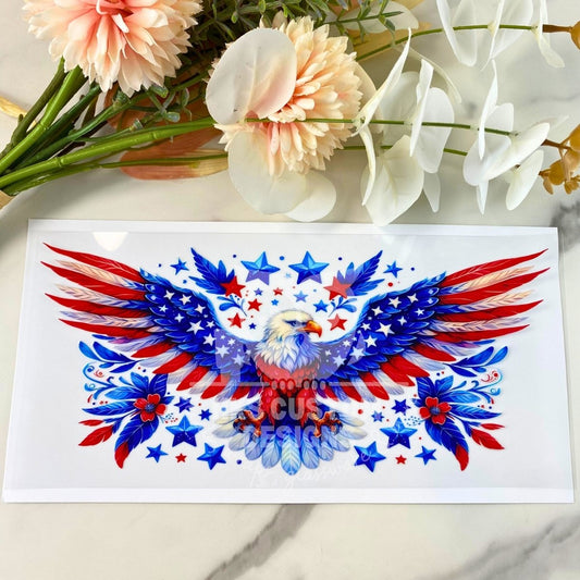 Eagle and Stars | 16 oz UV DTF Wrap