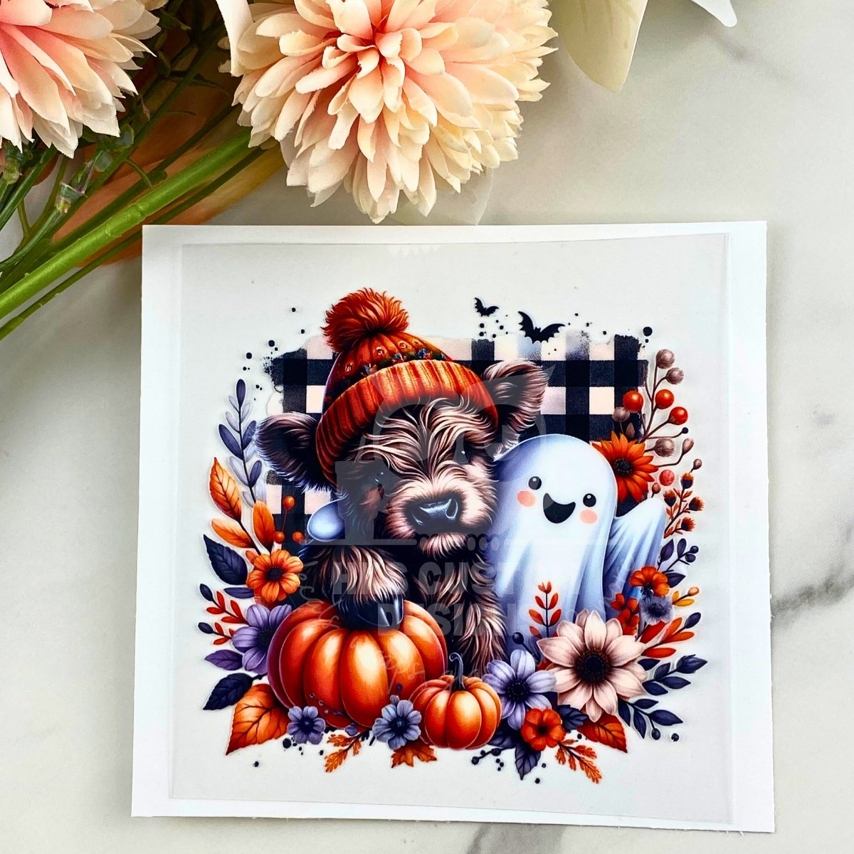 Fall Cow | 4" UV DTF Decal