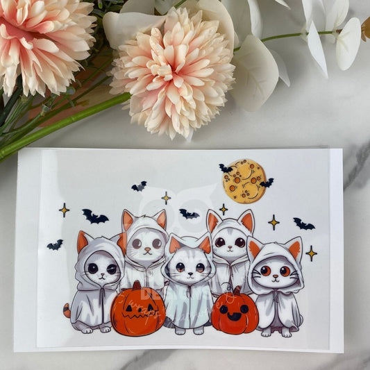 Ghost Cats2 | 4" UV DTF Decal