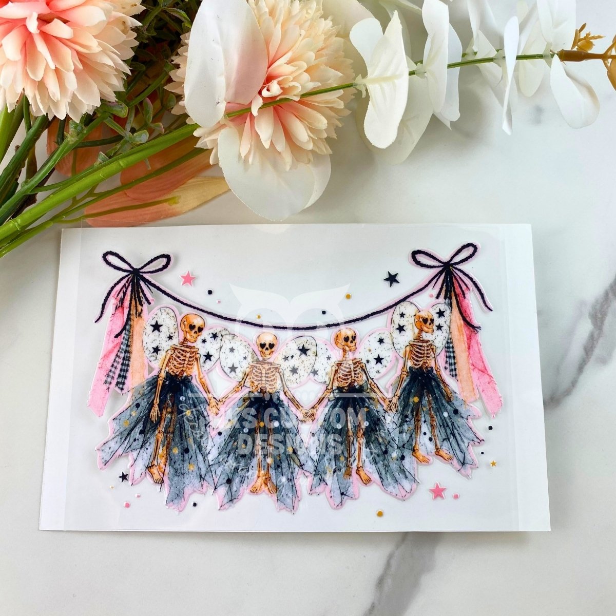 Skeleton Garland | 4" UV DTF Decal