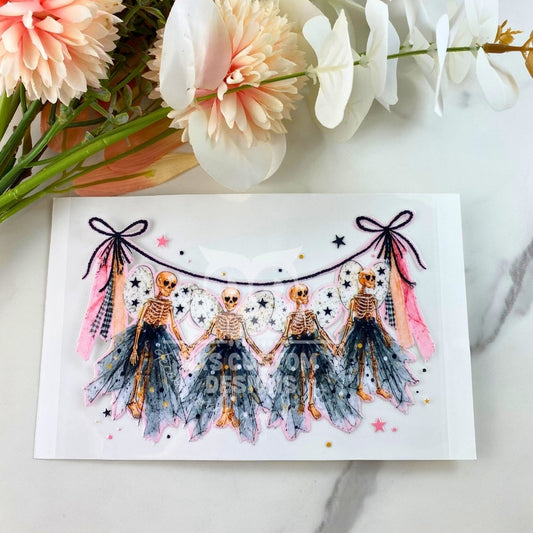 Skeleton Garland | 4" UV DTF Decal