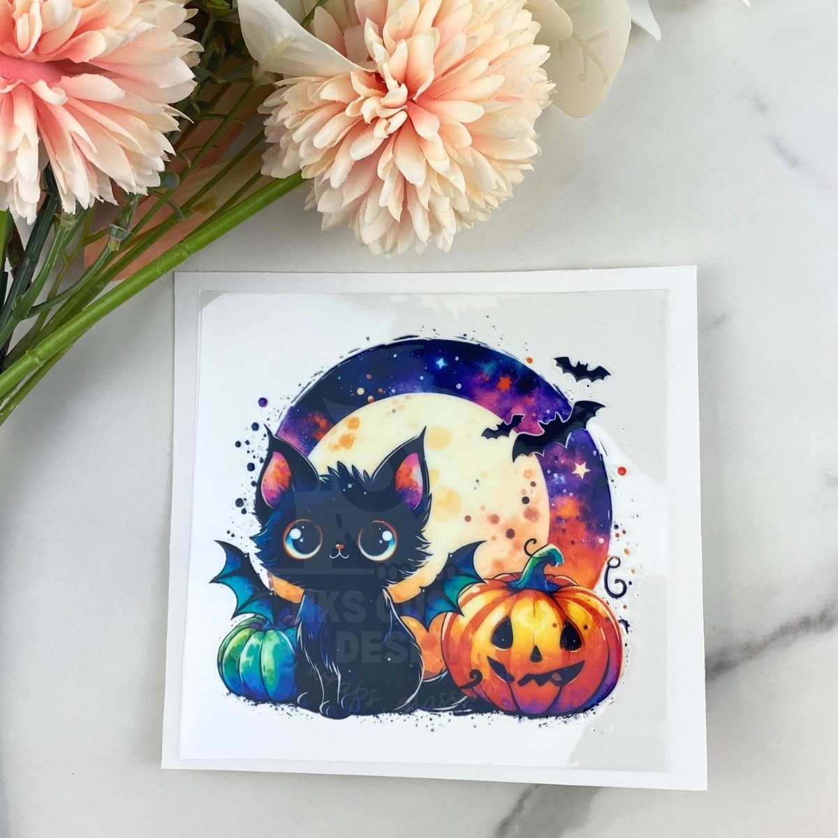 Cute Halloween Cat | 4" UV DTF Decal