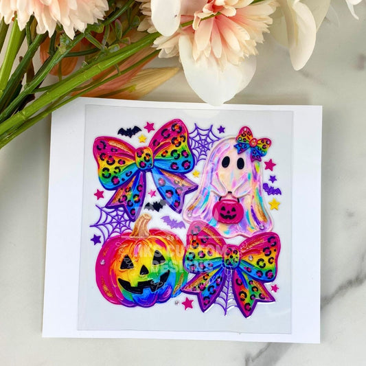 Neon Ghost Collage | 4" UV DTF Decal