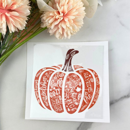 Fall Pumpkin | 4" UV DTF Decal