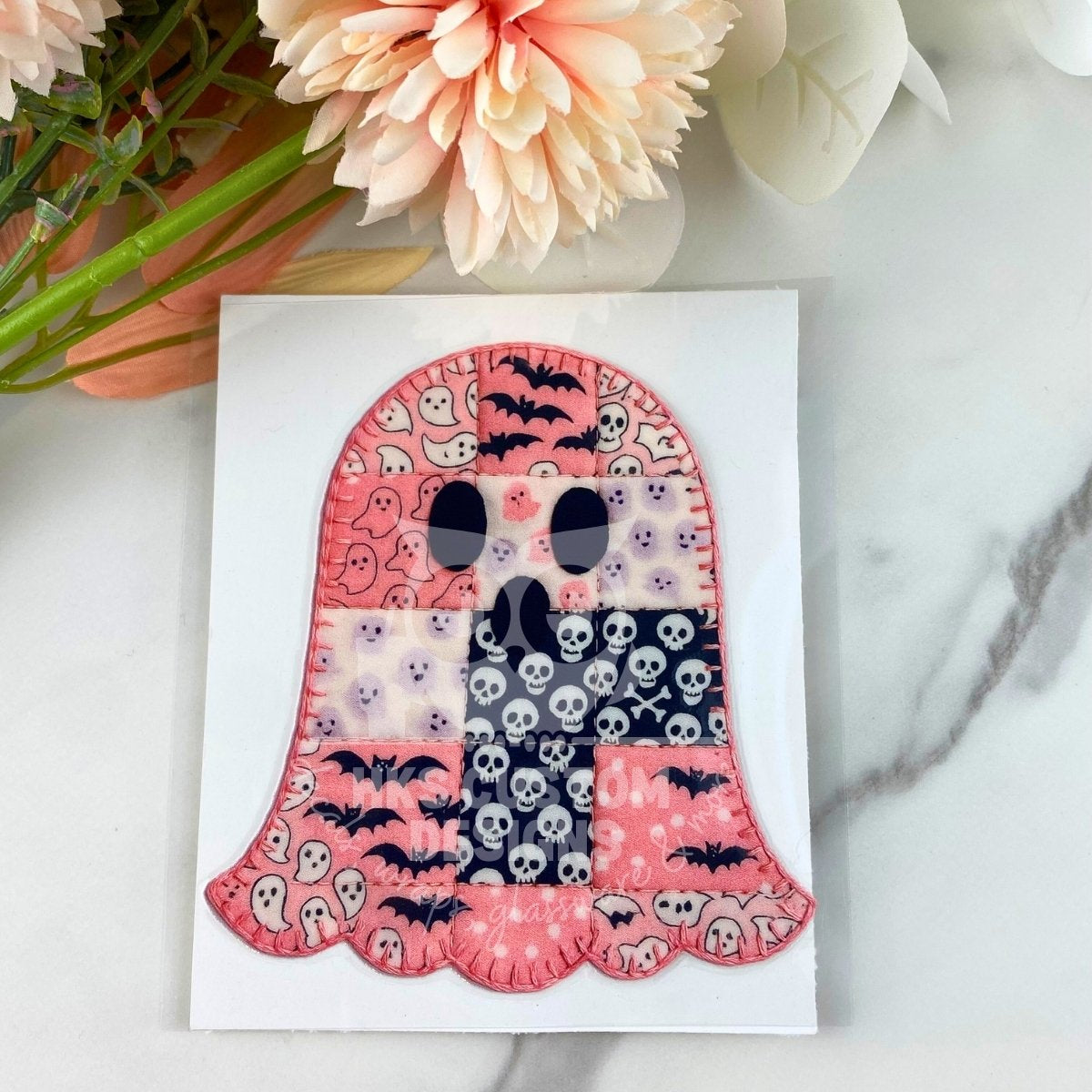 Patchwork Ghost1 | 4" UV DTF Decal