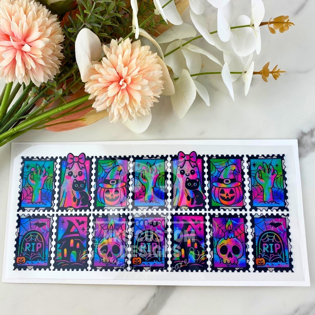 Halloween Stamps | 16 oz UV DTF Wrap