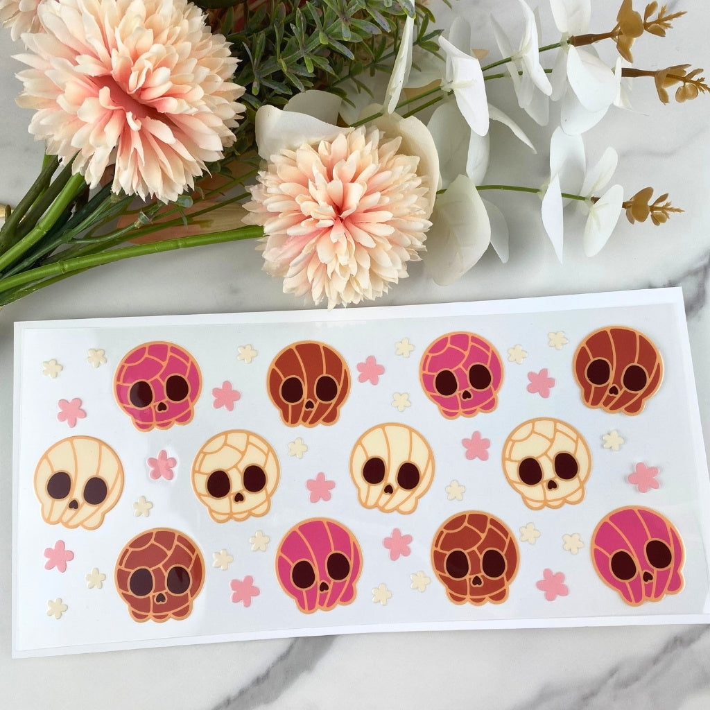 Skull Conchas | 16 oz UV DTF Wrap