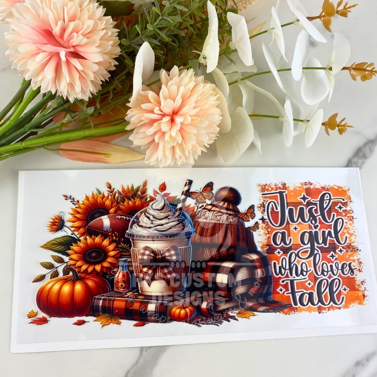 Just a girl who loves fall | 16 oz UV DTF Wrap