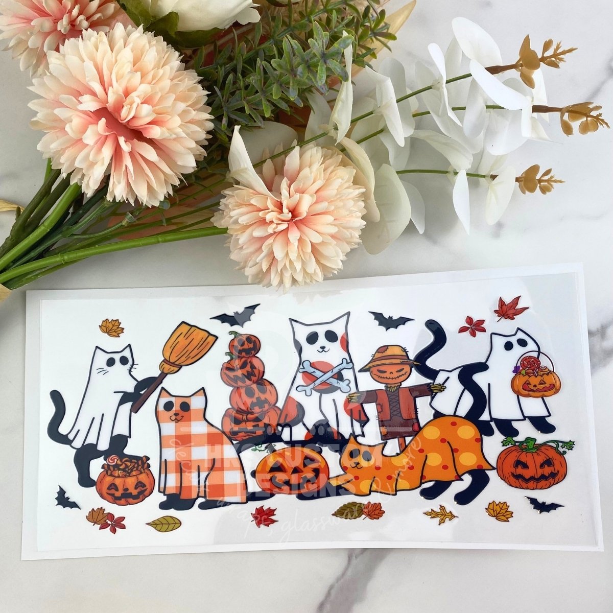 Halloween Cats1 | 16 oz UV DTF Wrap