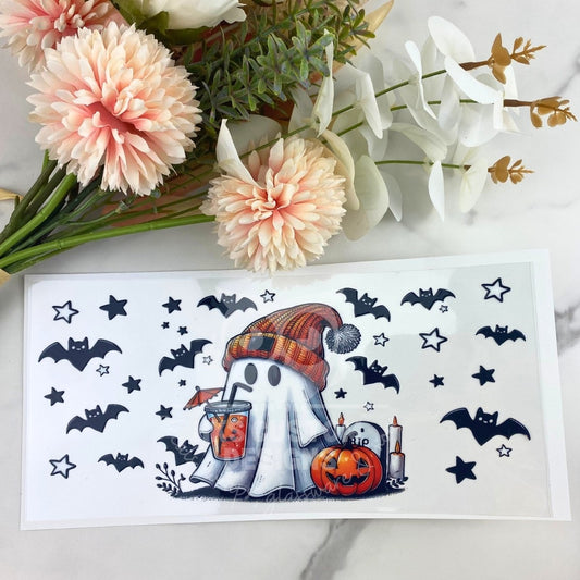 Beanie Ghost | 16 oz UV DTF Wrap