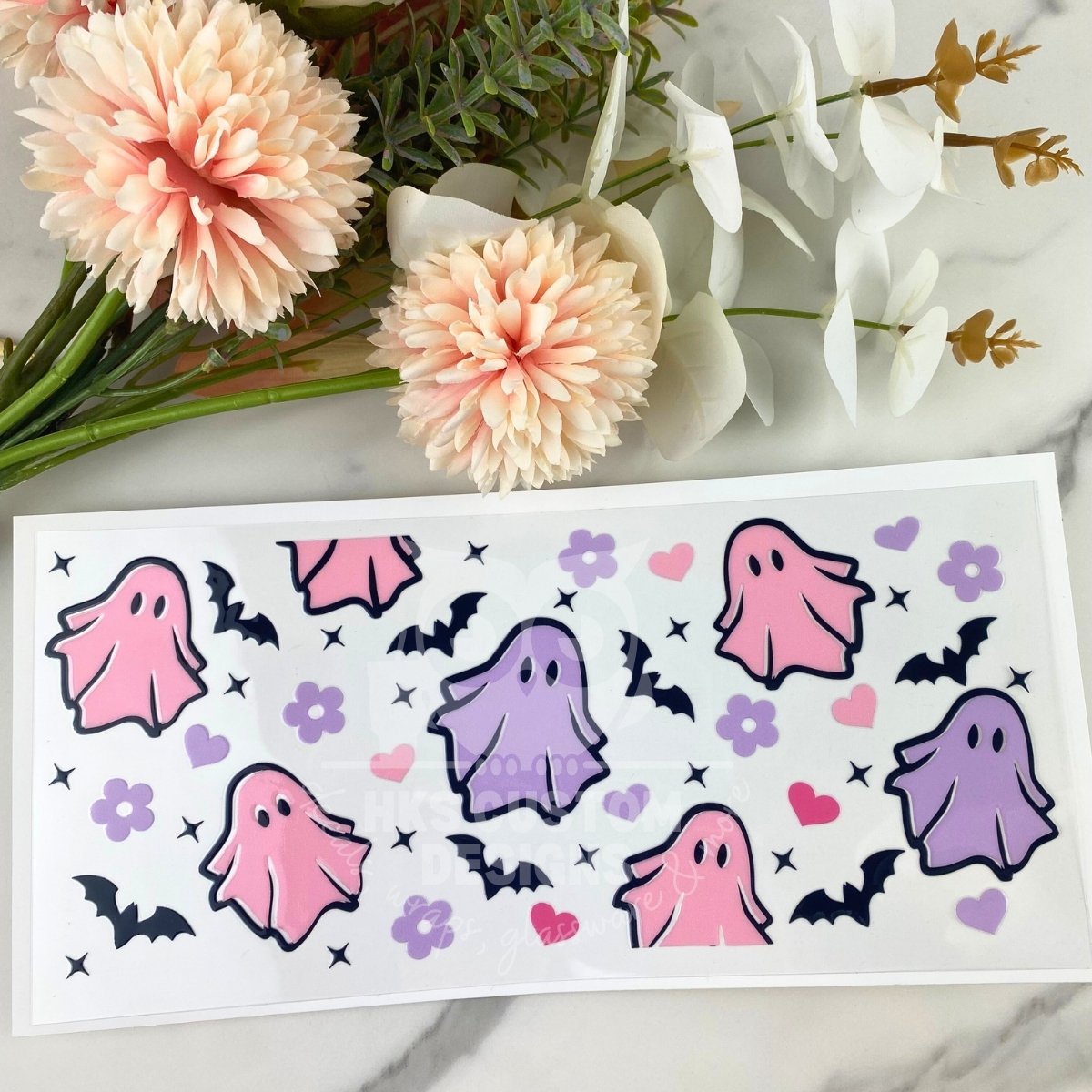 Pink/Purple Ghost | 16 oz UV DTF Wrap