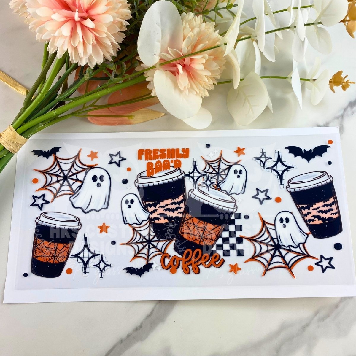 Freshly Boo'd Coffee | 16 oz UV DTF Wrap