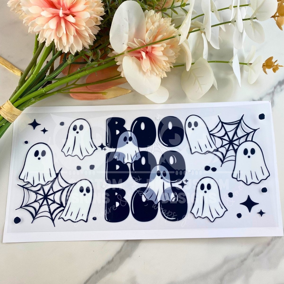 Boo x 3 | 16 oz UV DTF Wrap