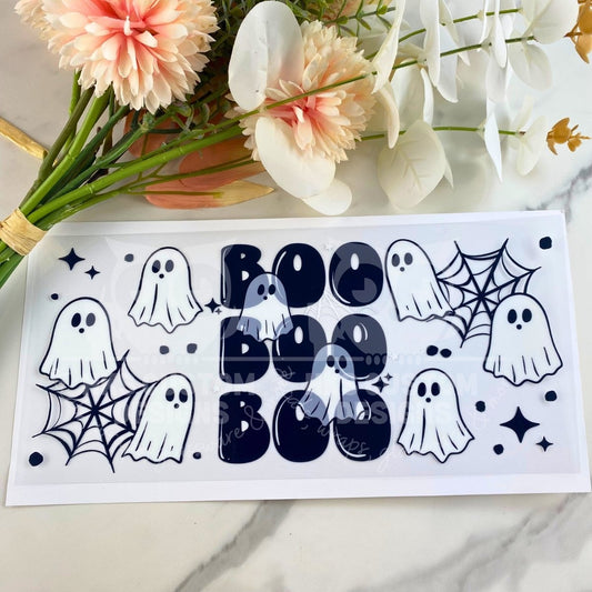 Boo x 3 | 16 oz UV DTF Wrap
