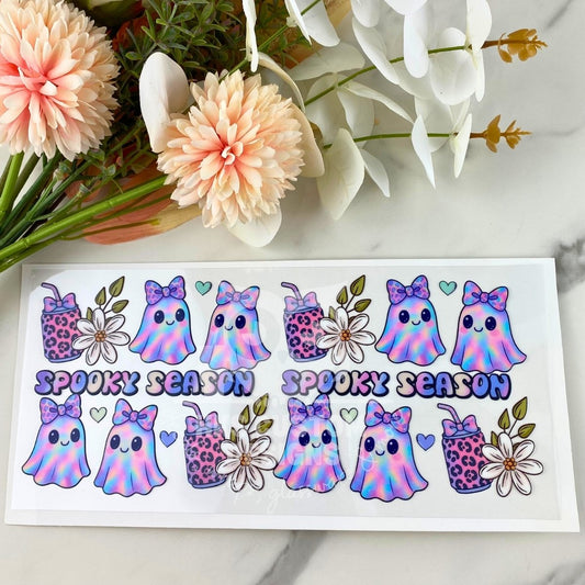Iridescent Spooky Season | 16 oz UV DTF Wrap