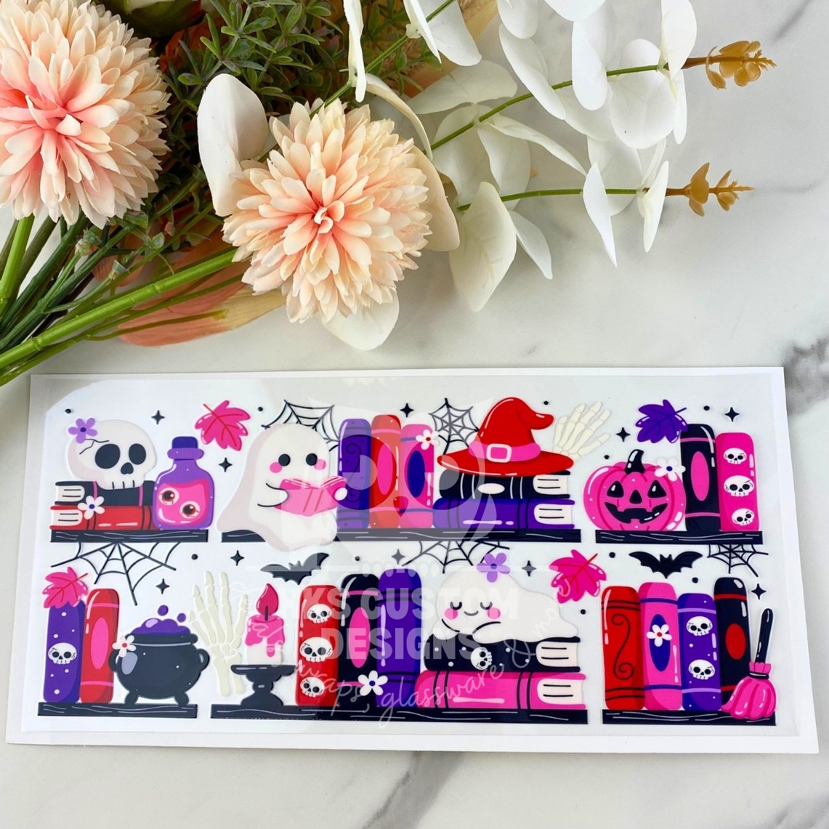 Ghost Bookshelf1 | 16 oz UV DTF Wrap