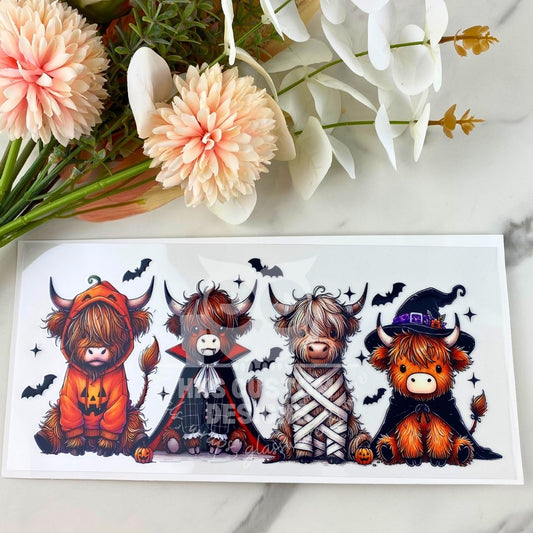 Halloween Costume Cows | 16 oz UV DTF Wrap
