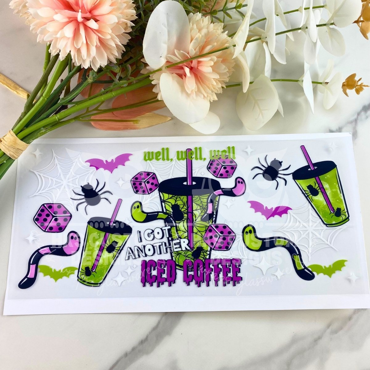 Well well well Iced Coffee | 16 oz UV DTF Wrap