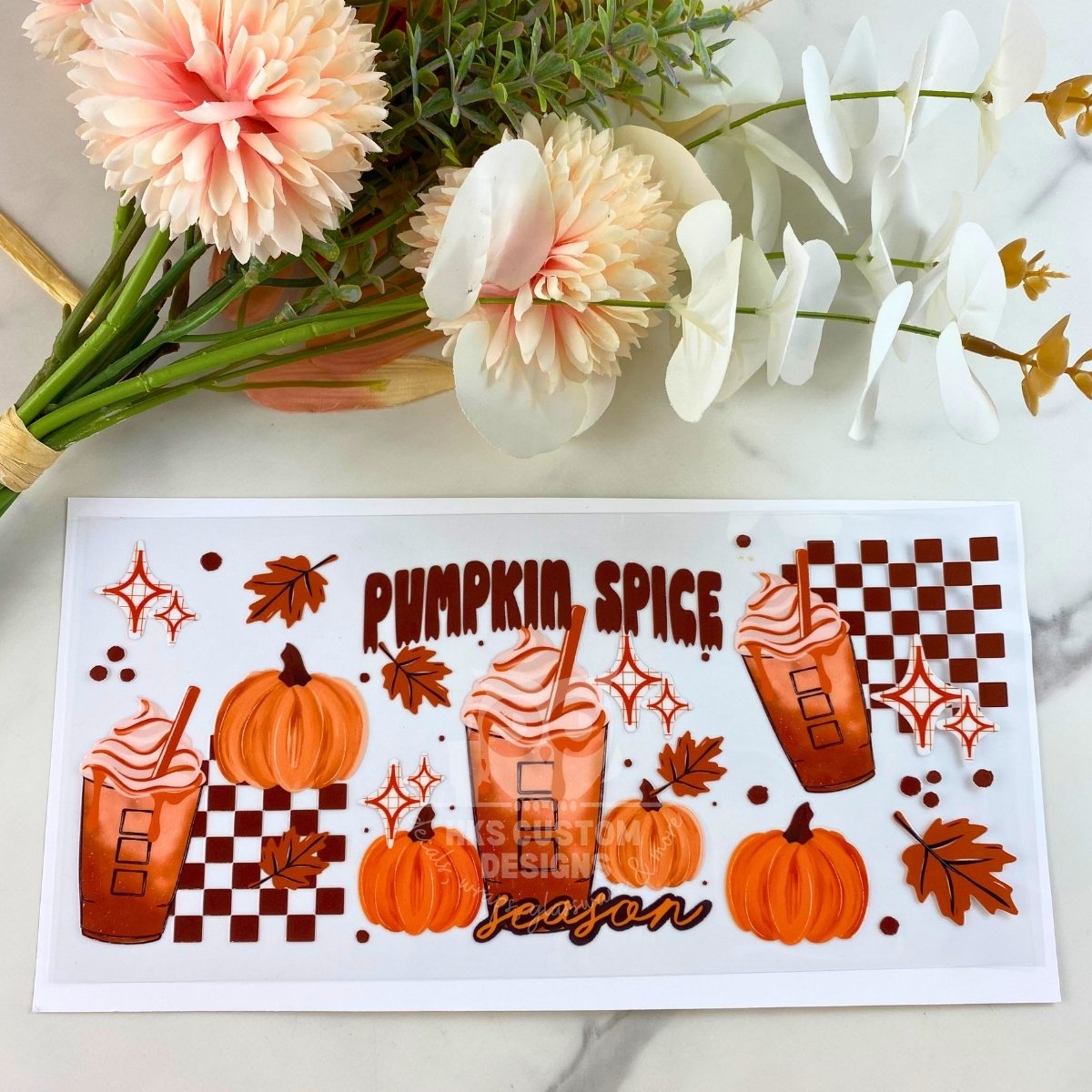 Pumpkin Spice Season | 16 oz UV DTF Wrap