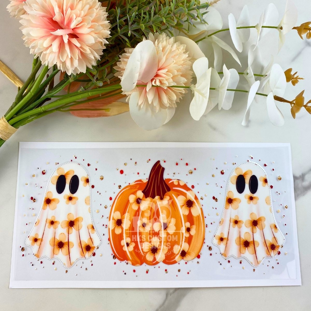 Ghost Pumpkin Ghost | 16 oz UV DTF Wrap