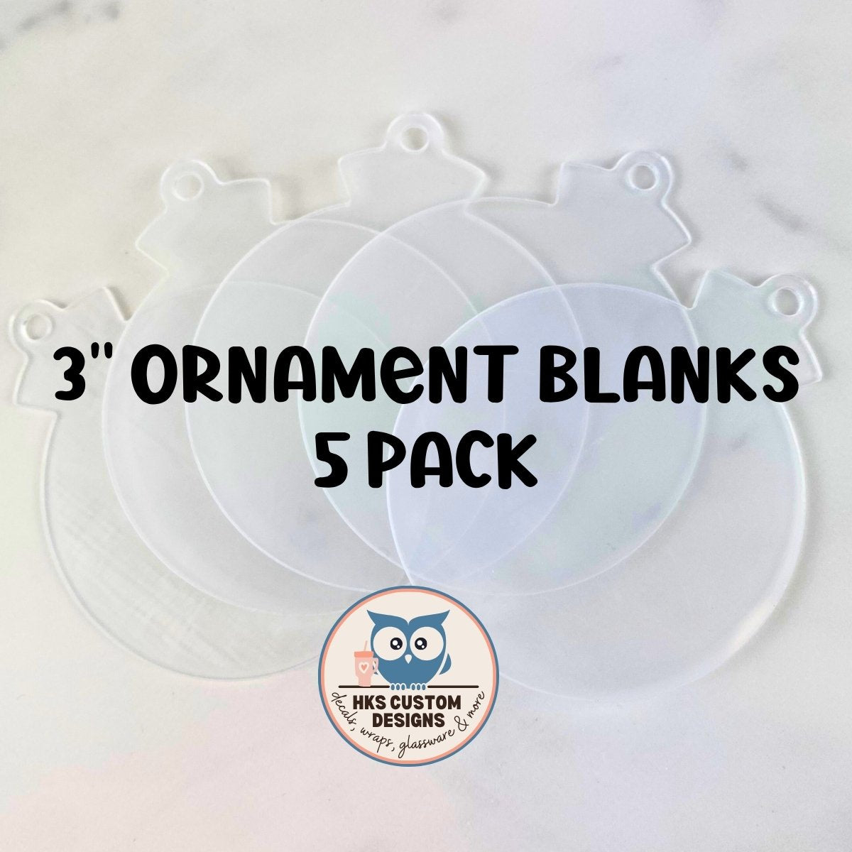 3" Ornament Blank (5 pack)