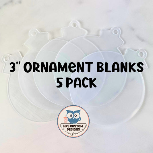 3" Ornament Blank (5 pack)