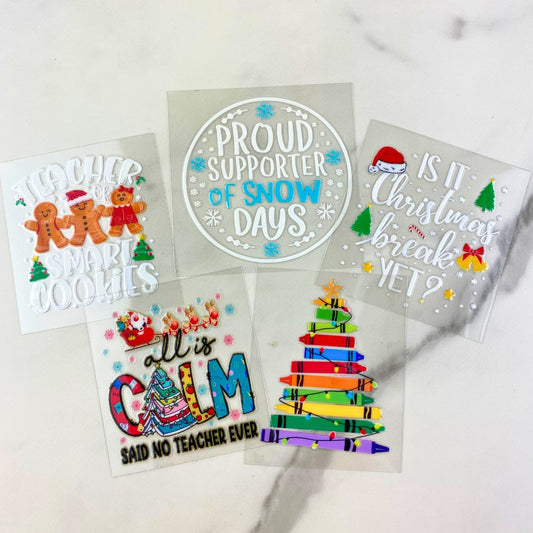 Teacher Bundle2 | 3" UV DTF Ornament Decal