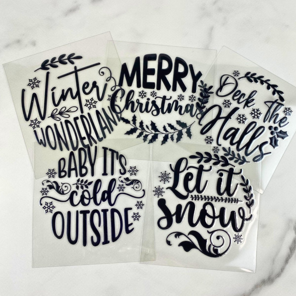 Christmas Sayings Bundle | 3" UV DTF Ornament Decal
