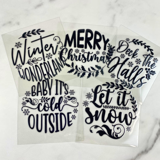 Christmas Sayings Bundle | 3" UV DTF Ornament Decal