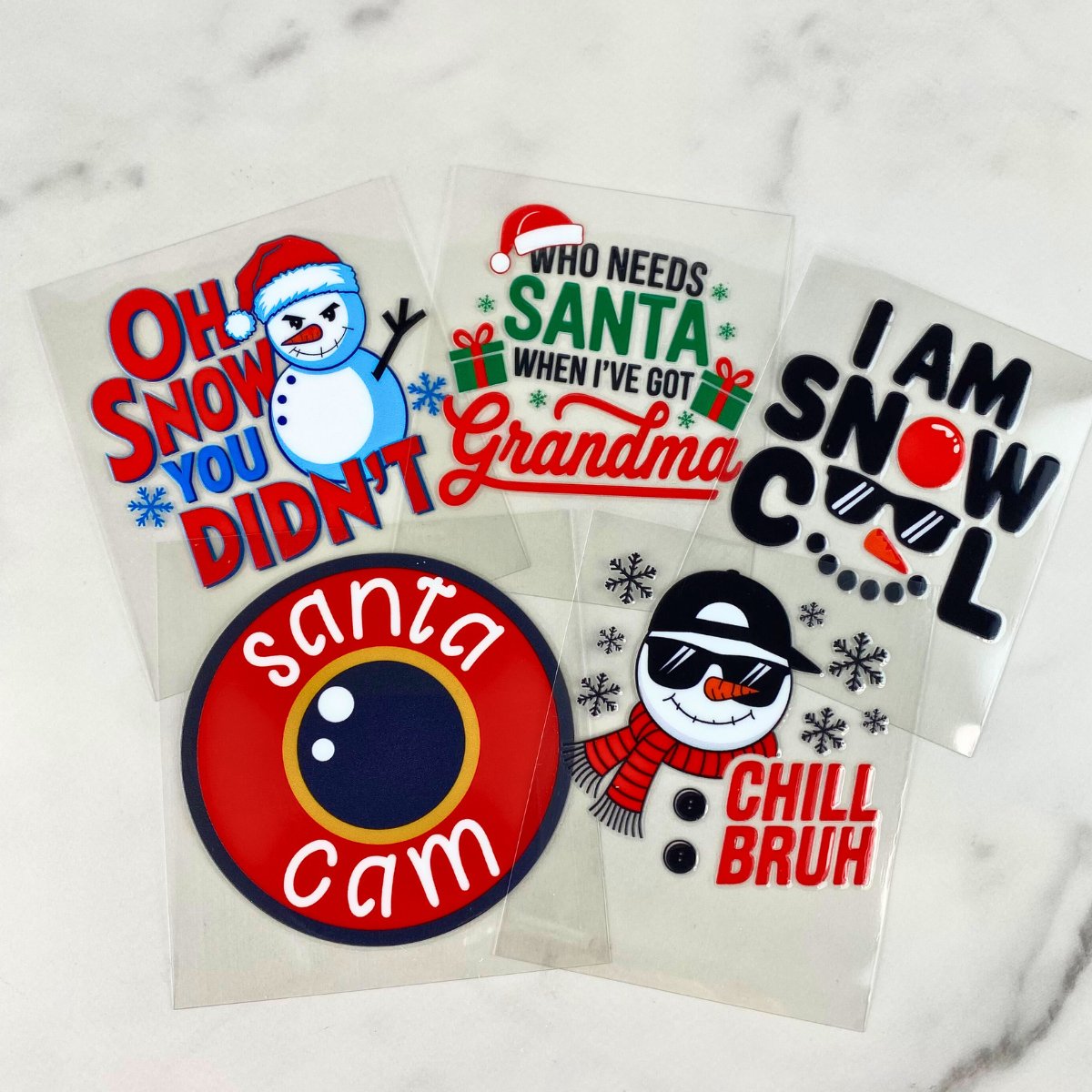 Kids Christmas Bundle | 3" UV DTF Ornament Decal