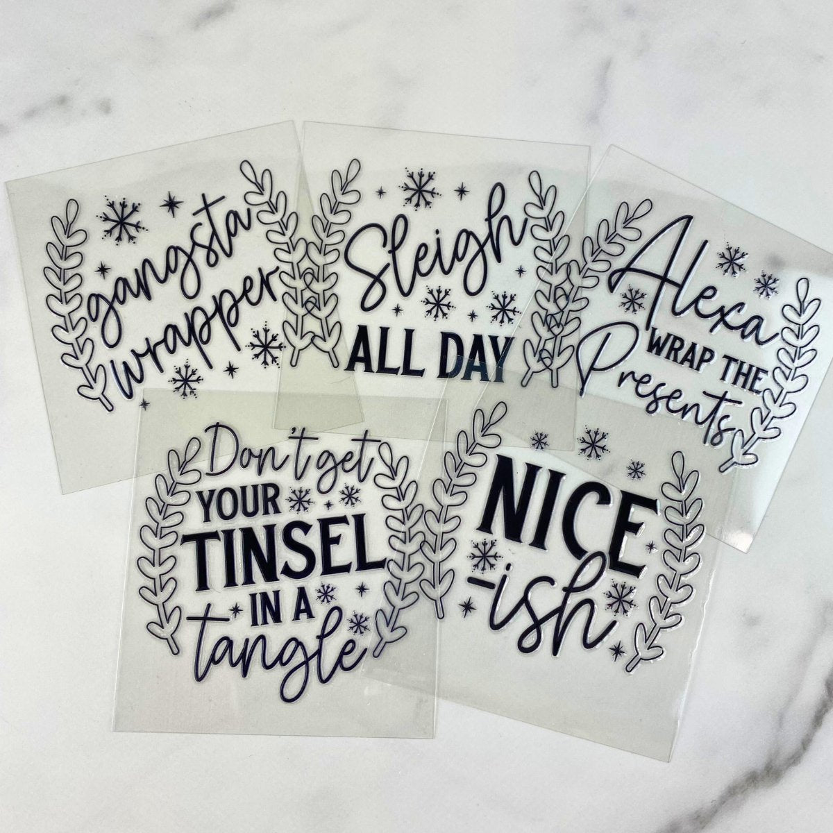 Funny Christmas Bundle | 3" UV DTF Ornament Decal