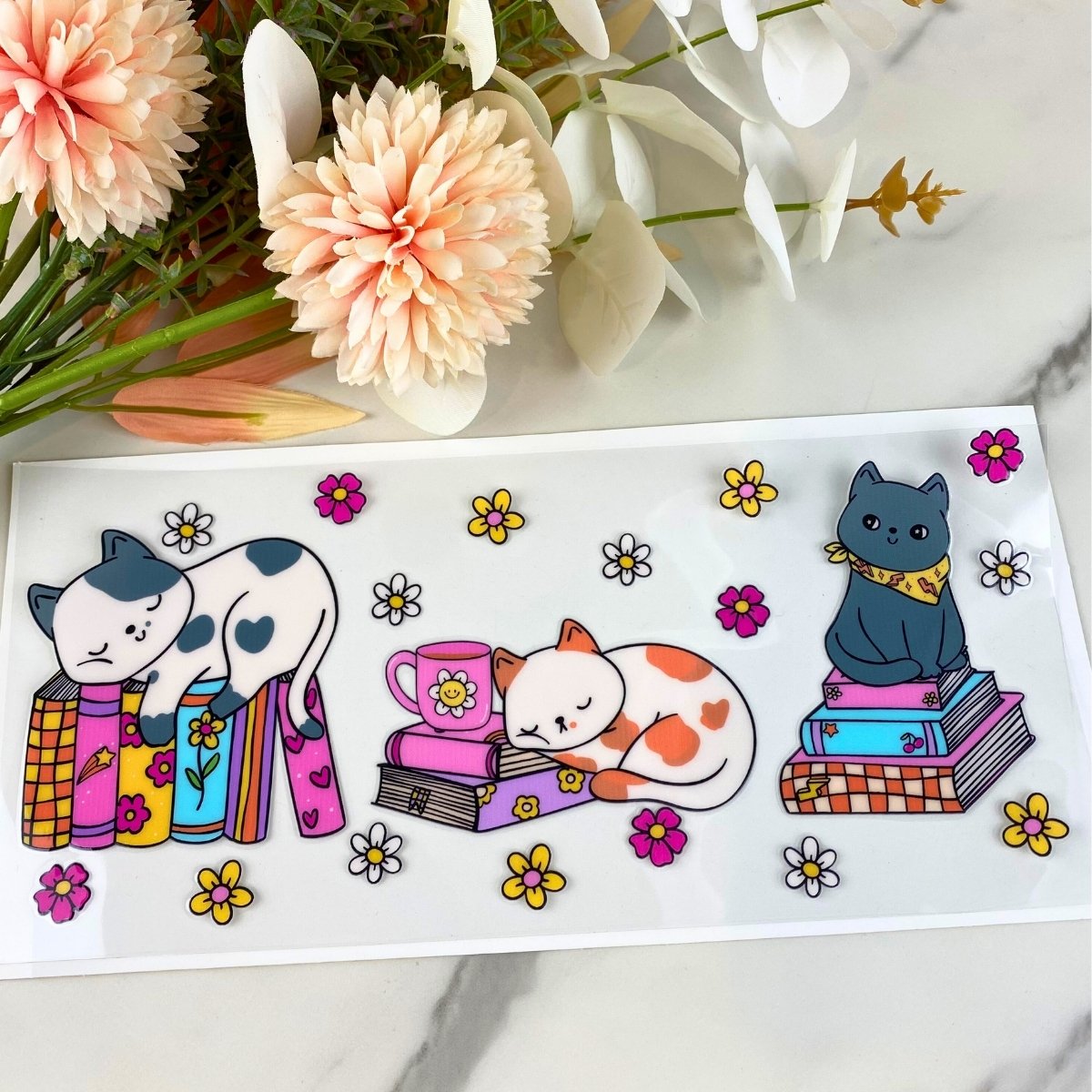 Cats and Books | 16 oz UV DTF Wrap