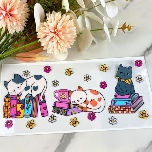 Cats and Books | 16 oz UV DTF Wrap