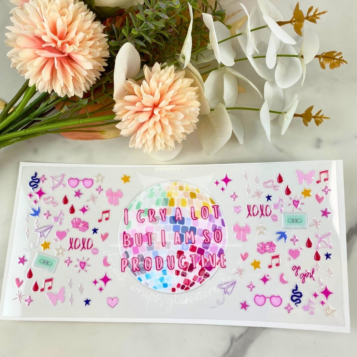 I Cry A Lot | 16 oz UV DTF Wrap
