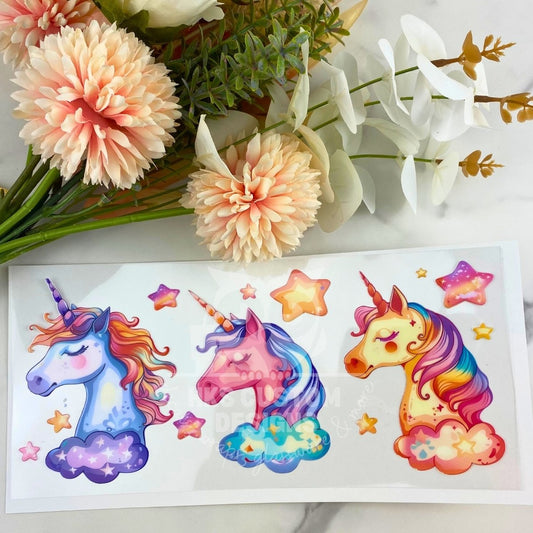 3 Unicorns1 | 16 oz UV DTF Wrap