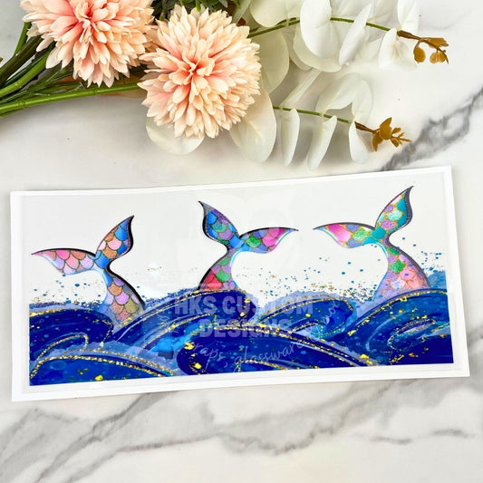 Mermaid Tails2 | 16 oz UV DTF Wrap