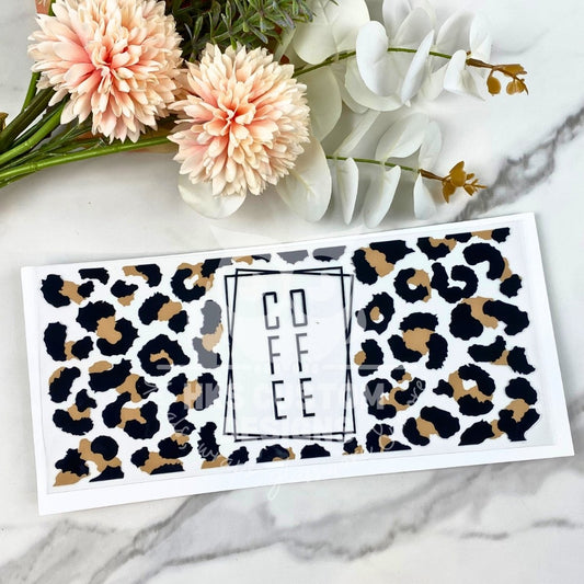 Leopard Print Coffee | 16 oz UV DTF Wrap