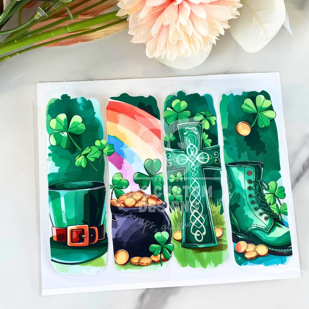 St. Patrick's Day Brush Strokes | 4" UV DTF Decal