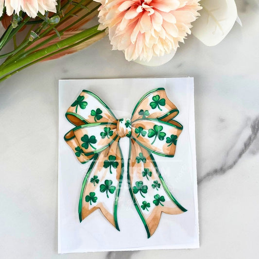 St. Patrick's Day Bow | 4" UV DTF Decal