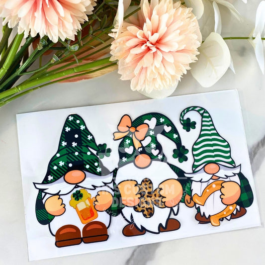 St. Patrick's Day Gnomes | 4" UV DTF Decal